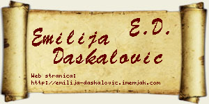Emilija Daskalović vizit kartica